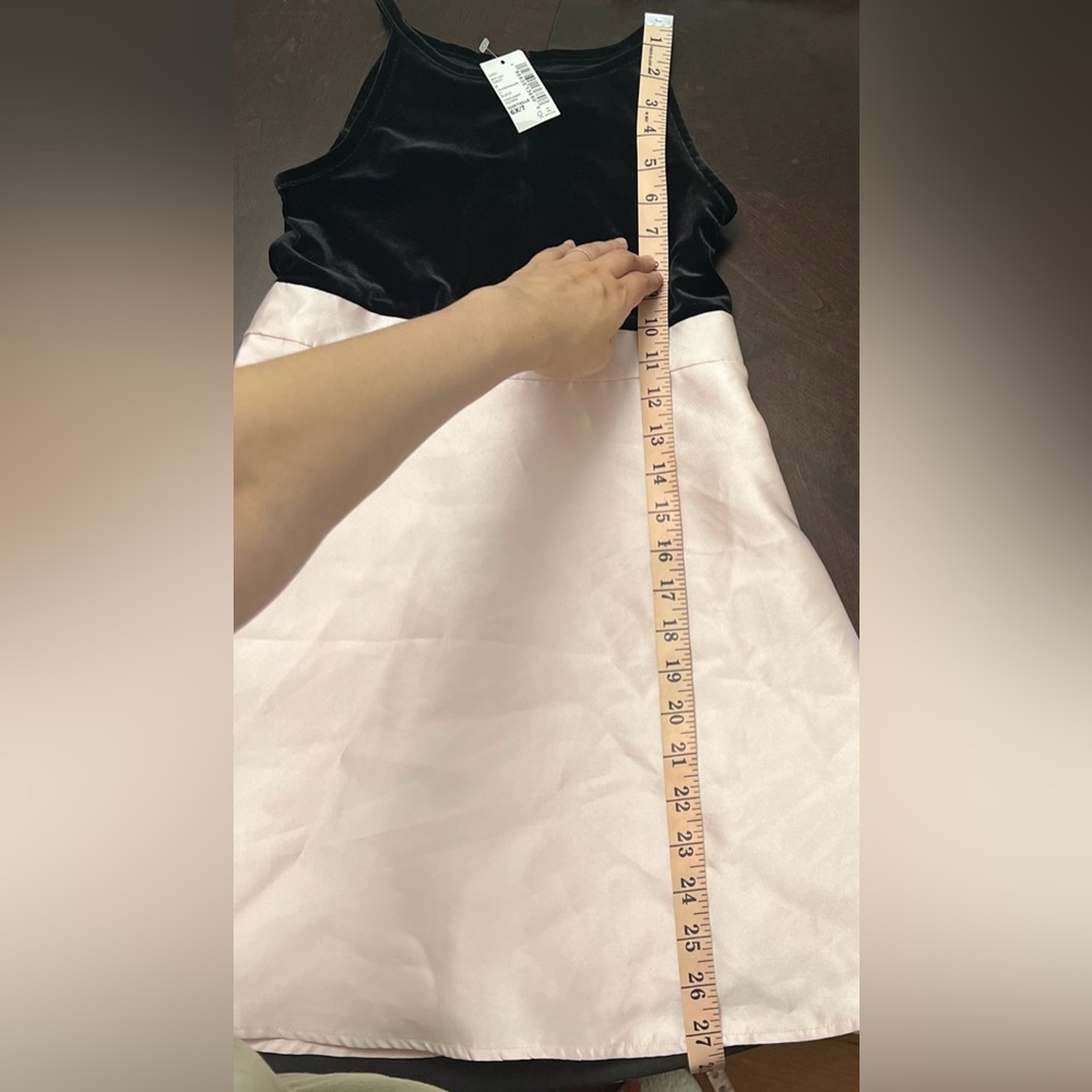 NWT The Children's Place Sz 6X/7 Girl's Pink Satin Black Velour Christmas - Picture 14 of 14